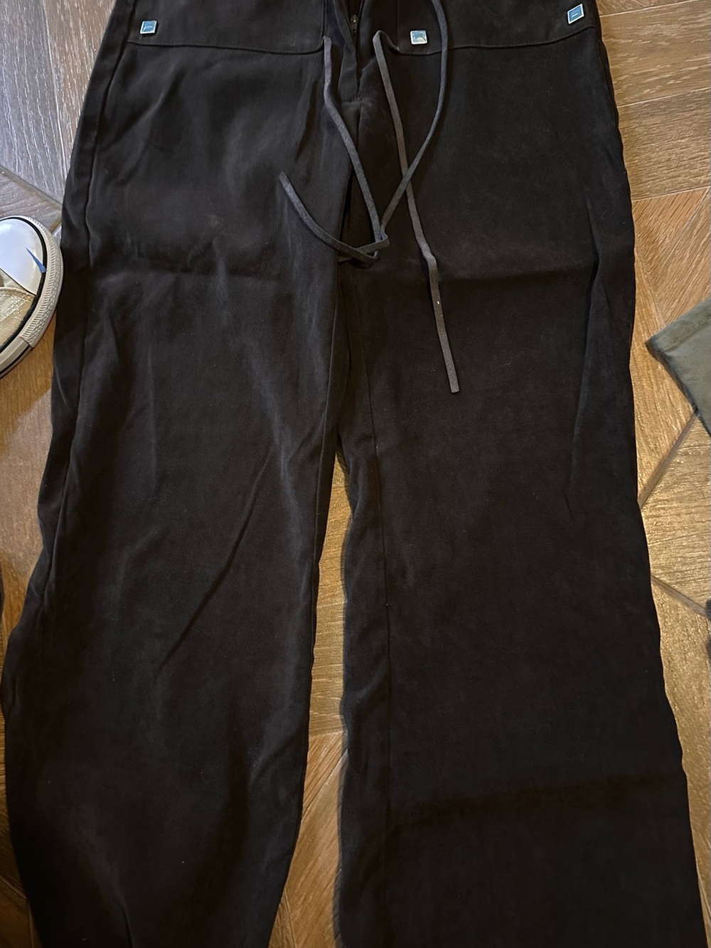 Vintage VS2 by Vakko Brown Suede Leather Tie  Pants Size [Size 7]